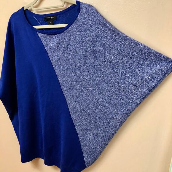 Grace Elements Woman's Blue / Silver Knit Top 2X - Picture 5 of 14